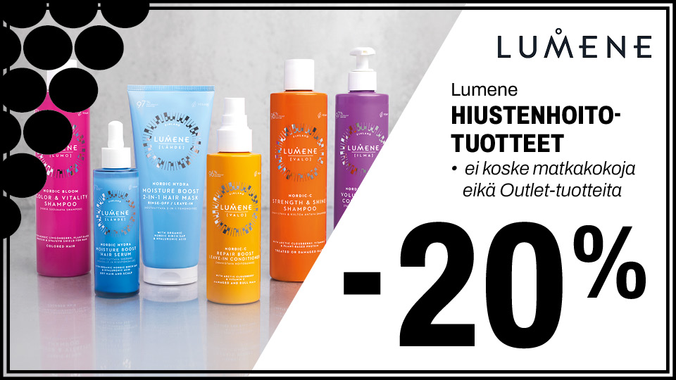 Lumene hiustenhoitotuotteet -20 %