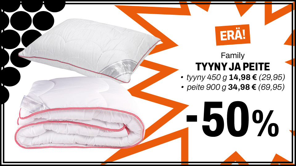 Family tyyny ja peite -50%